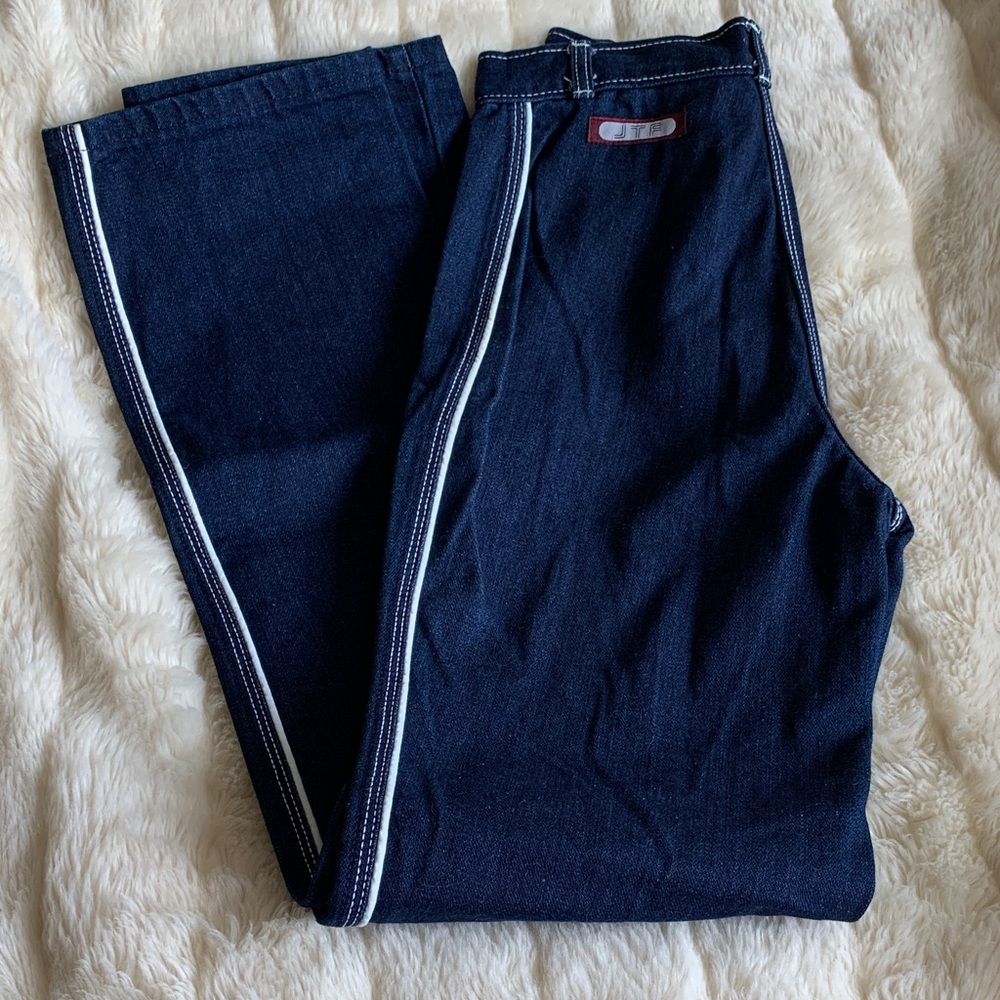 Vtg 80s new old stock high rise no pockets denim jeans 25 inch waist
